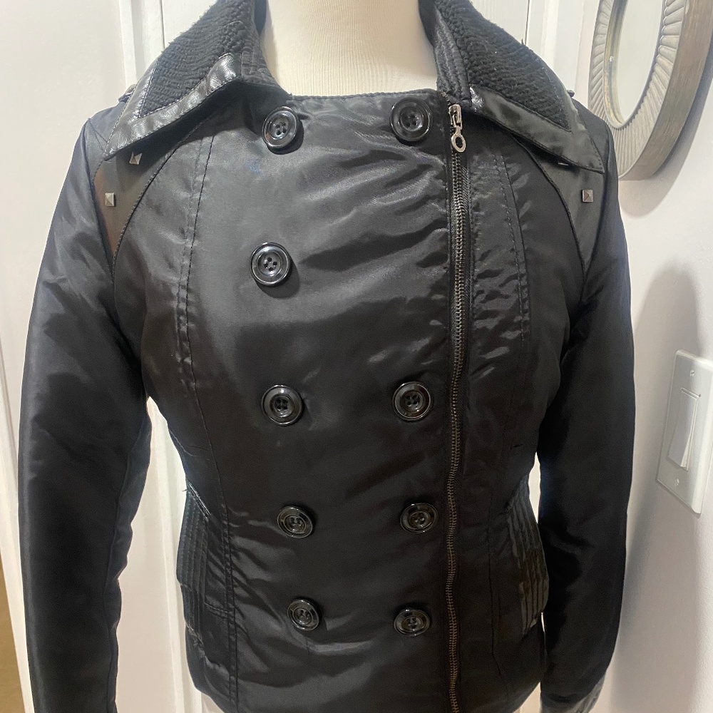 NWOT RARE PEPE JEANS BLK MILITARY STYLE JACKET M